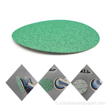 Gancio e ciclo di fissaggio di levigatura del disco verde colore